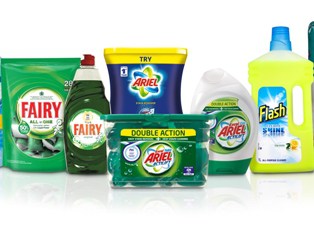 Procter & Gamble manufacturers household brands including Fairy, Ariel and Flash